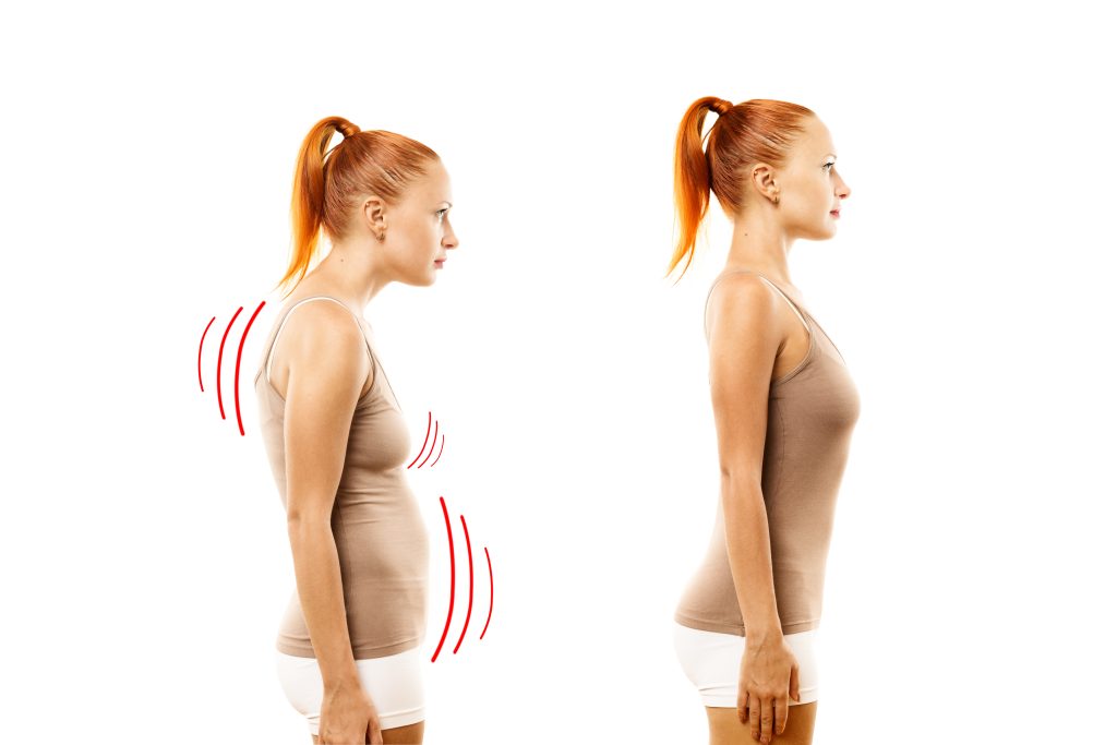 Posture body vs after upper body workout